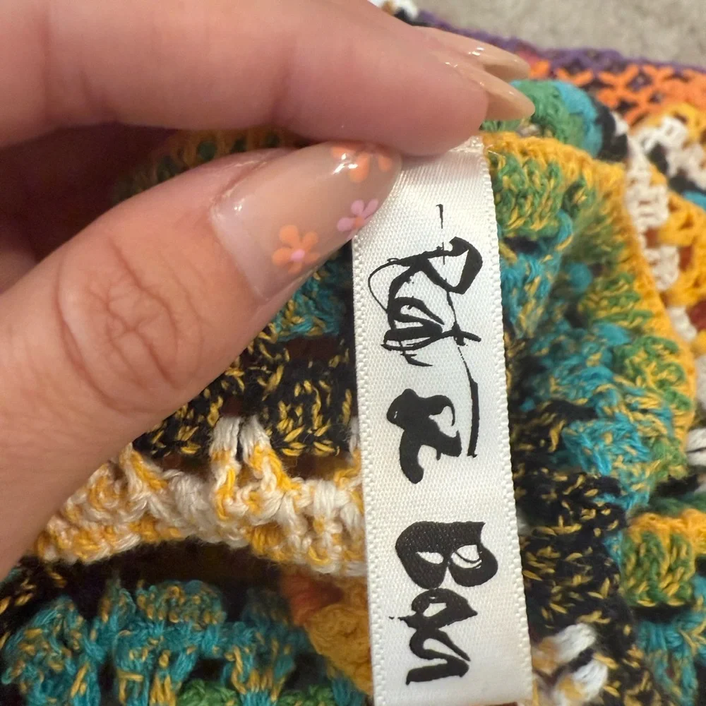 Colorful Crochet Inferno Mini Dress Rat and Boa - Picture 7 of 7